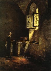 A Corner In The Old Kitchen Of The Mittenheim Cloister — Theodore Clement Steele