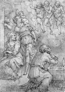 Abraham And The Three Angels — Giorgio Vasari