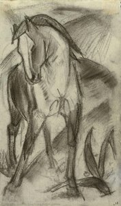 Young Horse In Mountain Landscape — Franz Marc