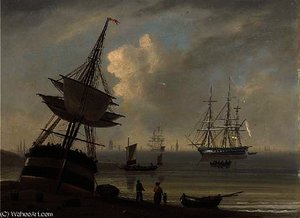 Shipping, Summer's Evening — Daniel Turner