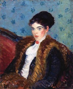 Girl With Fox Furs — William James Glackens