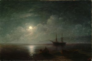 Seacape With Full Moon — Ivan Konstantinovich Aivazovsky