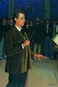 Enric Morera Directing The Choir — Santiago Rusiñol
