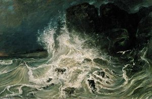 Rough Sea At Granville — Paul Huet