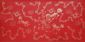 Lions With Embroidered Silk Balls — Jing Liu
