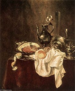 Ham And Silverware — Willem Claesz Heda