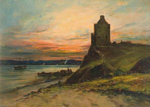 Castle Ruins On A Cliff Edge — Samuel Bough