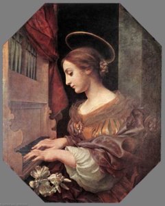 St Cecilia At The Organ — Карло Долчи