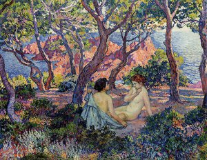 In The Shade Of The Pines — Theo Van Rysselberghe