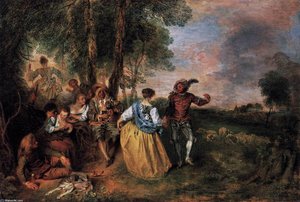 Les Bergeres — Jean-antoine Watteau