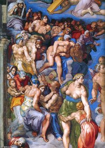 Le Jugement Dernier (détail) (10) — Michel-ange Buonarroti