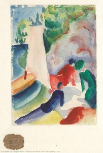 Picknick Am Strand (picknick Nach Dem Segeln), 1913 — August Macke