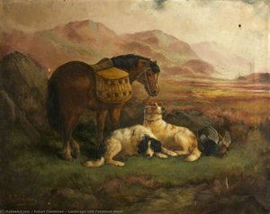 Landscape With Panniered Horse — Robert Cleminson