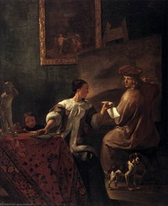 The Drawing Lesson — Jacob Ochtervelt