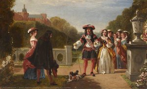 Elegant Company In A Garden — James Digman Wingfield
