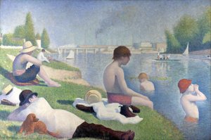 Maudynės Asnjuiere, 1889 Bañistas En Asnieres, 1889 — Žoržas Sera