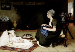 Motherhood — Adolph Artz (david Adolf Constant Artz)