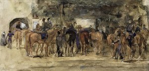 Cavalry Resting On A Square — George Heidrik Breitner