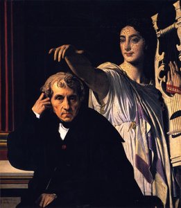 Cherubini Con La Musa Della Poetica Lirica — Jean-auguste-dominique Ingres