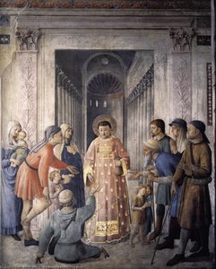 Der Heilige Laurentius Verteilt Almosen — Fra Angelico