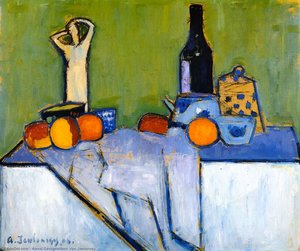 Sill Life With Figure — Alexej Von Jawlensky