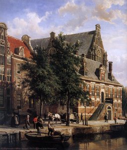 The Oude Waag At The Westerkerk — Cornelis Springer