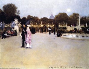 The Luxembourg Gardens At Twilight (also Known As Twilight In The Luxembourg Gardens) — John Singer Sargent