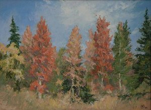 Variety In Aspen Colors, (painting) — Mary Agnes Yerkes