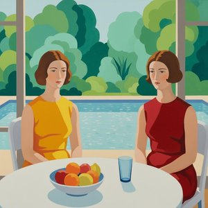 Serene Symmetrie Im Üppigen Garten Der Ewigen Sommersonnenwende-einsamkeit — Marion Delorme