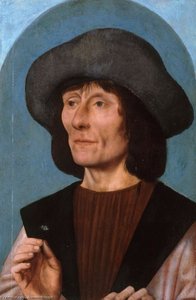 Portrait Of A Man With A Pink — Quentin Massys