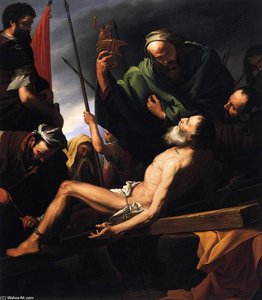 Kristus St Andrews Martyrdom — Ferdinand Georg Waldmüller