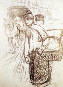 Study For The Laundress — Henri De Toulouse-lautrec