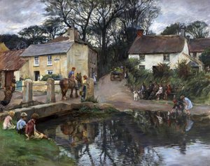 Village Rendezvous, Copperhouse Creek, Near Hayle — Elizabeth Forbes