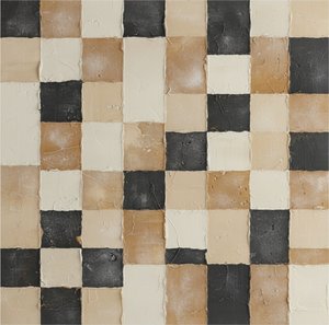 Echi Frammentati Di Ocra E Carbone In Un Monolito Mosaico Meditativo