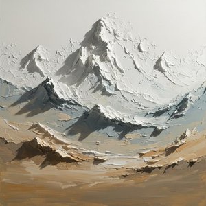 Monolithic Strata: A Sculptural Study Of Ancient Peaks And Ochre Shadows — David Moreau