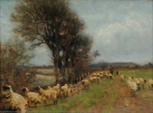 Autumn Scene, Hengistbury Head From Southbourne — Arthur George Bell