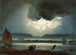 Moonlit View Of Trondheim — Peder Balke
