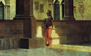 Gallery With Armor Bearer — Giuseppe Abbati