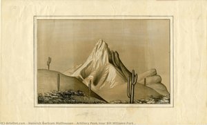 Artillery Peak Near Bill Williams Fork — Heinrich Bertram Mollhausen