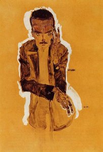 Ritratto Di Eduard Kosmack Con Mano Sollevata — Egon Schiele