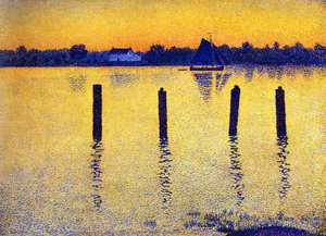 Sailboats On The River Scheldt — Theo Van Rysselberghe