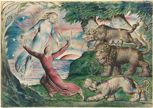 Dante Running From The Three Beasts — Sir William Blake Richmond