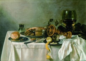 Still Life With Pie, 1637 — Pieter Claesz