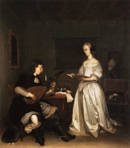 The Duet: Singer And Theorbo Player — Gerard Ter Borch