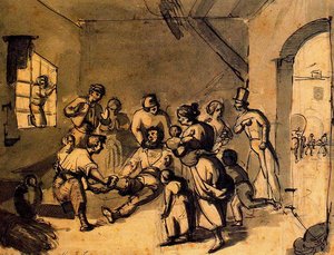 Study Of Dr. Alberti Visiting A Sick — Mariano Fortuny