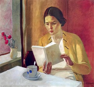 Girl With Book — Aleksandr Dejneka