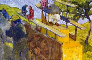 Affen Auf Einem Karren — Franz Marc