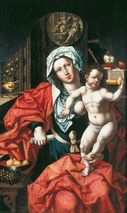 Madonna And Child Holding A Pear — Barend Or Barent Van Orley, Bernaert Van Orley Or Barend Van Brussel