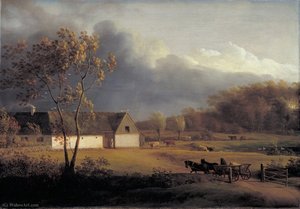An Zealand Farm Under A Nascent Storm. — Jens Jørgensen Juel