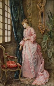 Interior : Dame À La Fenêtre (attente) — Madeleine Jeanne Lemaire